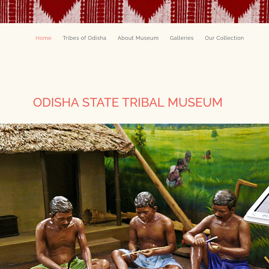Home page of website of the Odisha State Tribal Museum
