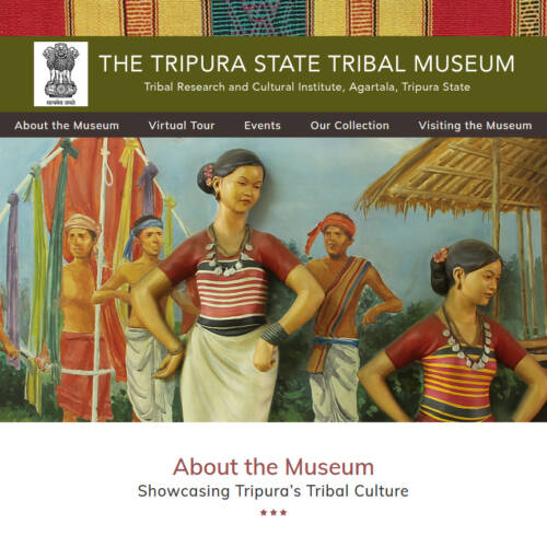 Home page of website of the Tripura State Tribal Museum
