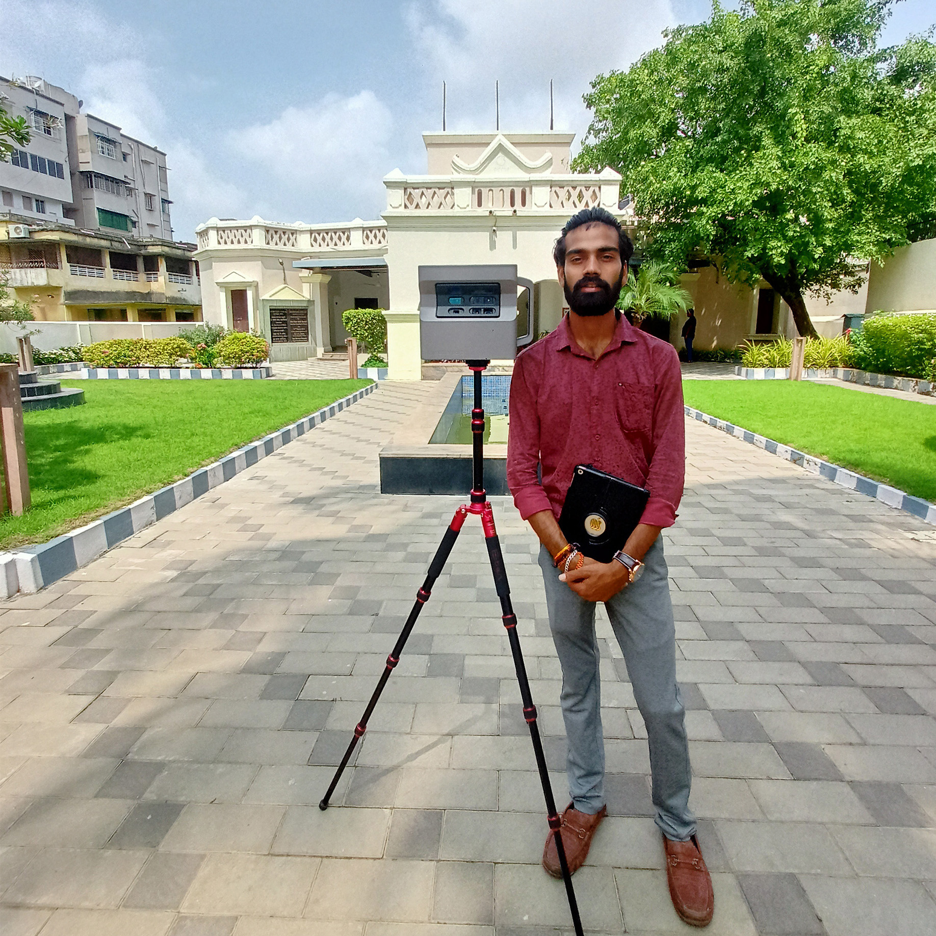 Ratikant with Matterport 2 at Anand Bhawan